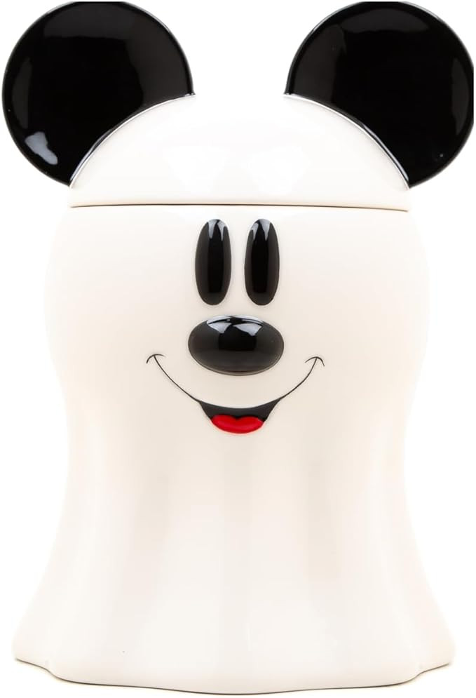 Disney Decorations Mickey Mouse Ghost Cookie and Candy Jar | Cute Ceramic Housewarming Gifts For ... | Amazon (US)