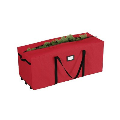 Elf Stor Elf Stor Premium Red Rolling Christmas Tree Storage Duffel Bag for 9' Disassembled Tree: Polypropylene, Zipper Closure | Target