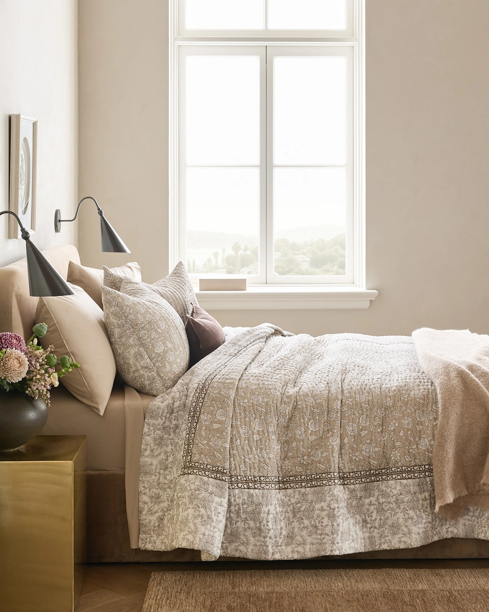 Organic Cotton Block Print Quilt | Quince