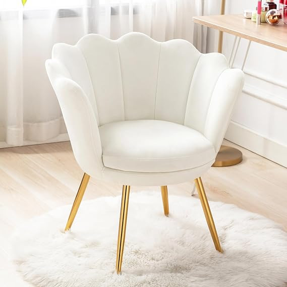 chairus Small Accent Chair for Living Room, Velvet Gold Cute Vanity Chair with Back for Makeup Ro... | Amazon (US)