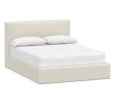 Raleigh Square Upholstered Low Platform Bed | Pottery Barn (US)