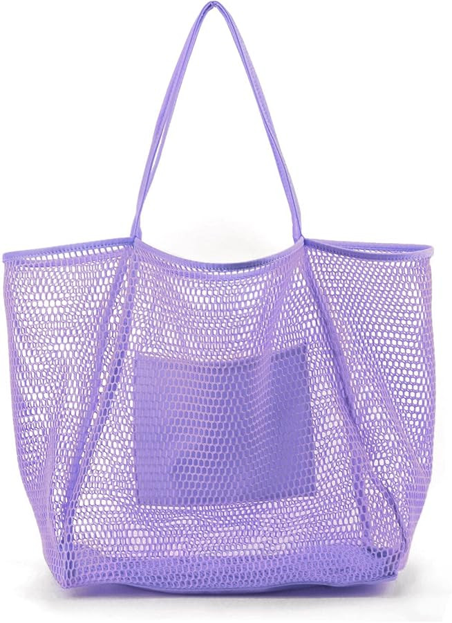 HOXIS Mesh Beach Tote Womens Shoulder Handbag | Amazon (US)
