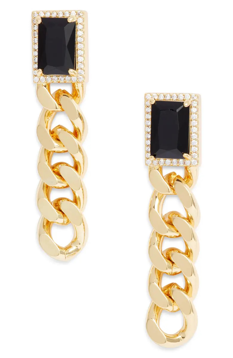 Bracha Jolene Onyx & Curb Chain Earrings | Nordstrom | Nordstrom