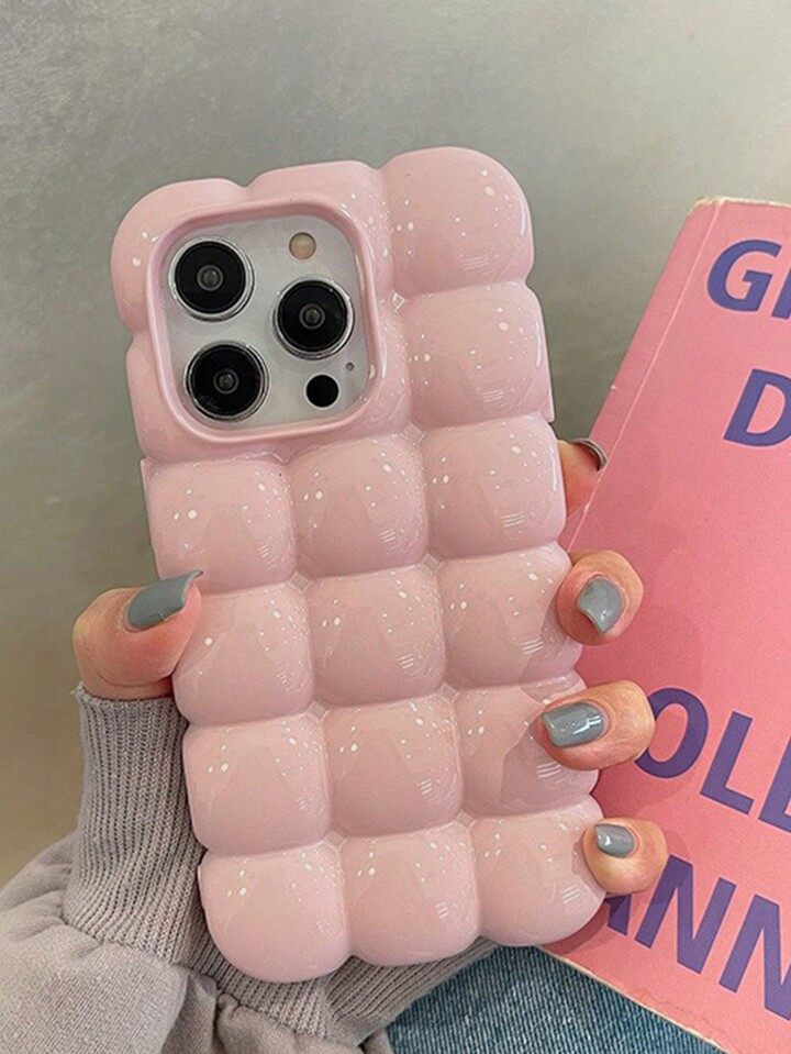 Pink 1pc 3d Jelly Silicone Shockproof Phone Case Compatible With IPhone Iphone 12/11/Iphone 13/Ip... | SHEIN