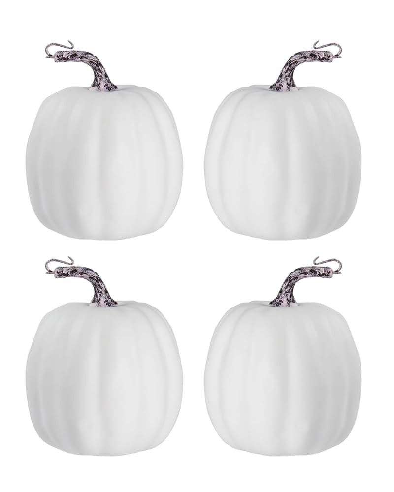 vensovo 6 Inch Large Pumpkins for Decorating - 4PCS Big White Foam Decorative Artificial Pumpkins... | Amazon (US)