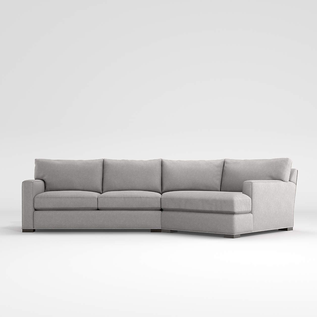 Axis 2-Piece Right Arm Angled Chaise Sectional Sofa + Reviews | Crate & Barrel | Crate & Barrel