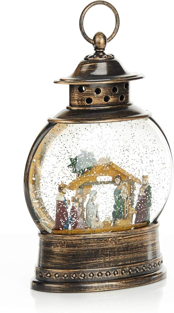 ReLIVE Christmas Light-Up Snow Globe Lantern - Nativity | Amazon (US)