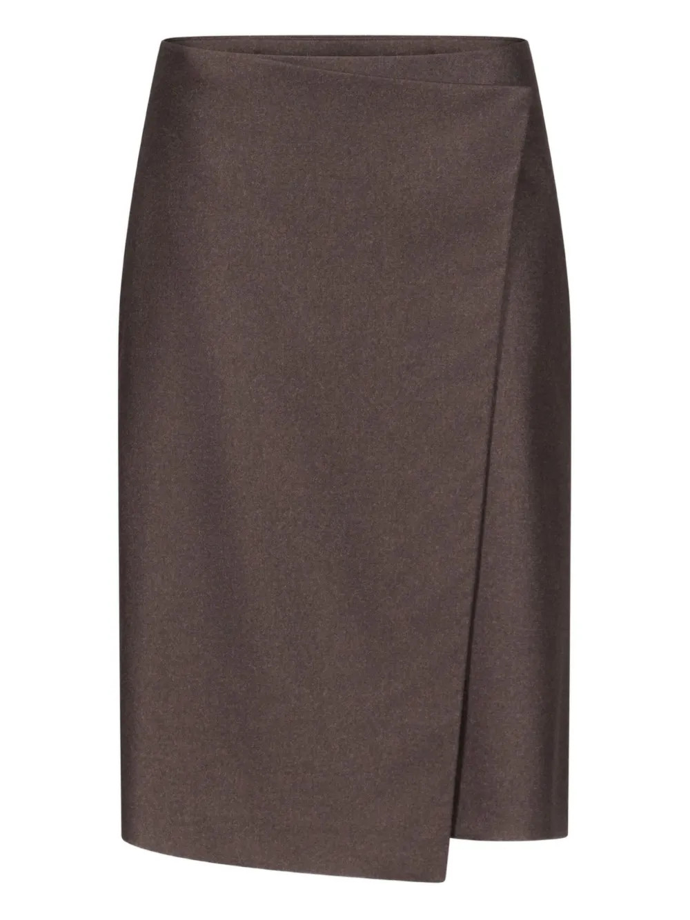 Loulou Jil Wrap Midi Skirt | Brown | FARFETCH | Farfetch Global
