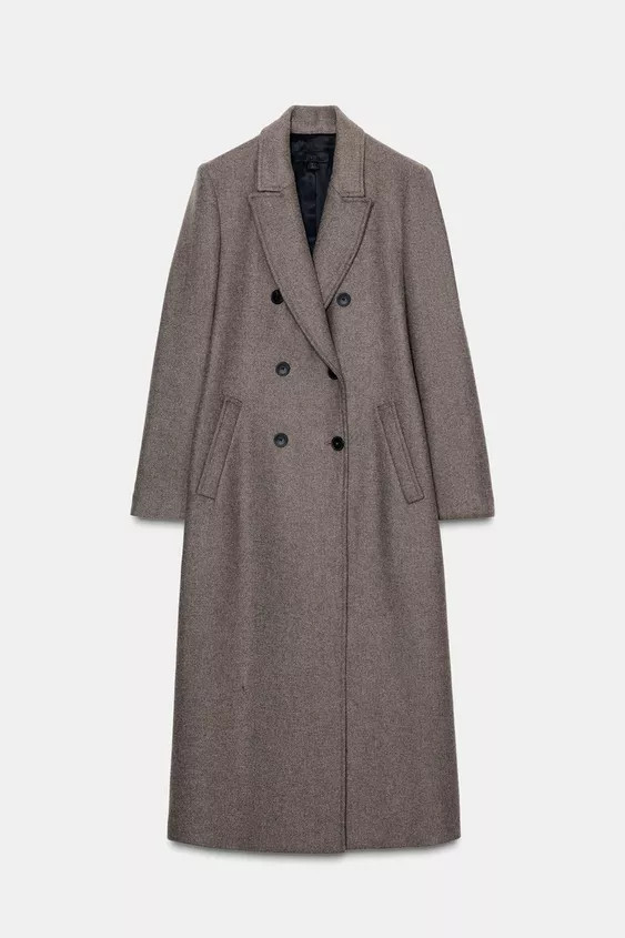 LONG DOUBLE-BREASTED COAT | Zara US