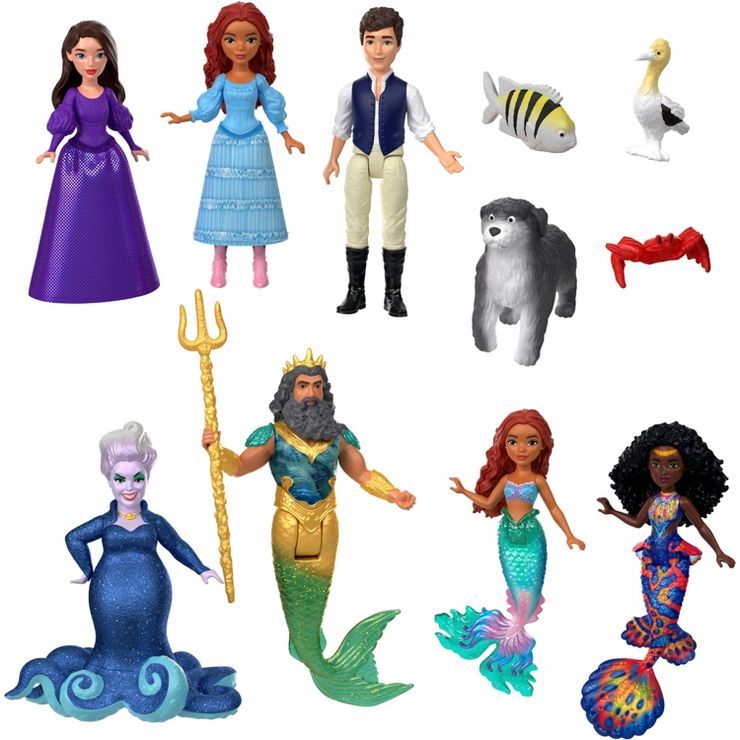 Disney The Little Mermaid Land & Sea Ariel Ultimate Story Set with 7 Small Dolls and 4 Figures | Target