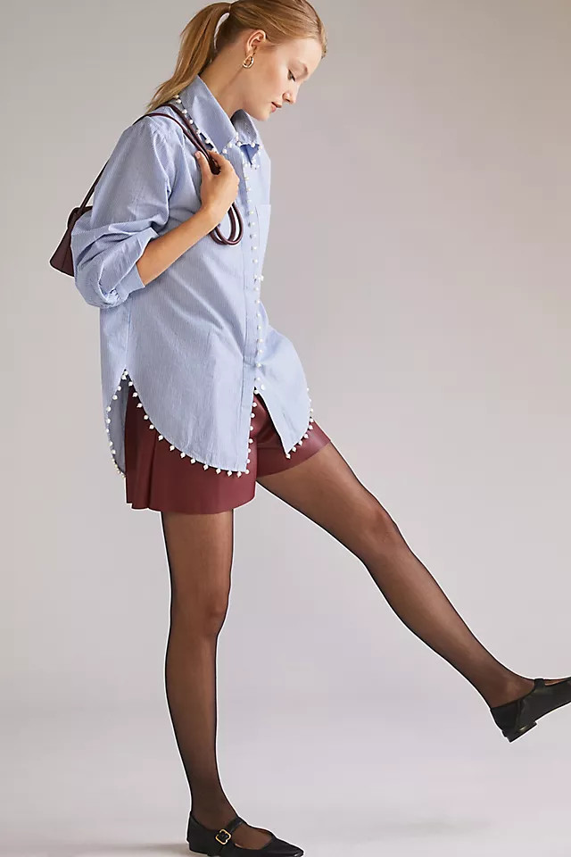 Mememe Embellished Buttondown Tunic | Anthropologie (US)