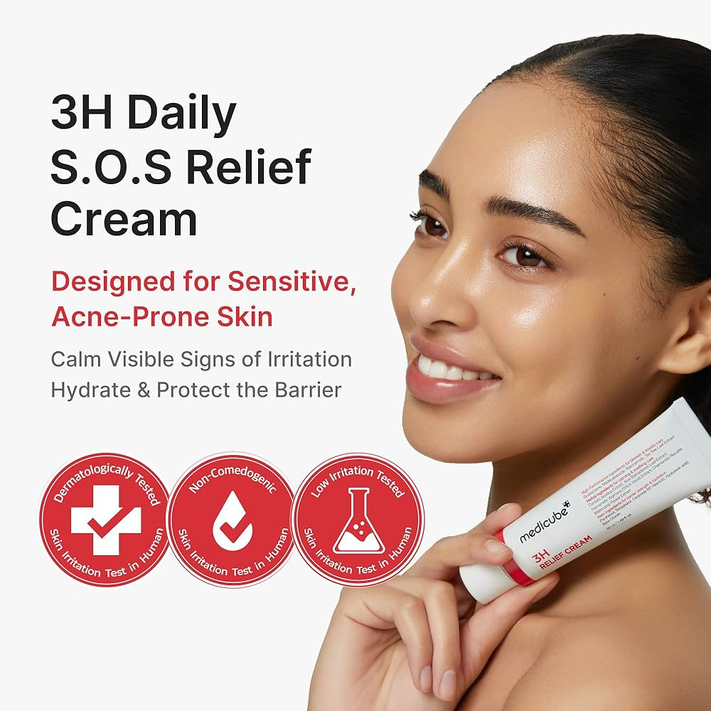 Amazon.com: medicube 3H Daily Relief Cream | Daily Soothing Moisturizer for All Skin Types | Ligh... | Amazon (US)