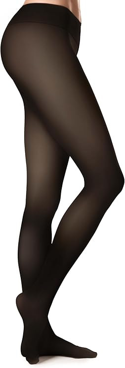 Women’s Fleece-Lined Tights - Ultra-Warm Fake Sheer Look Pantyhose Thick Leggings for Winter | Amazon (US)