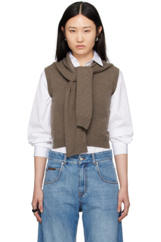Brown Scarf Sweater | SSENSE