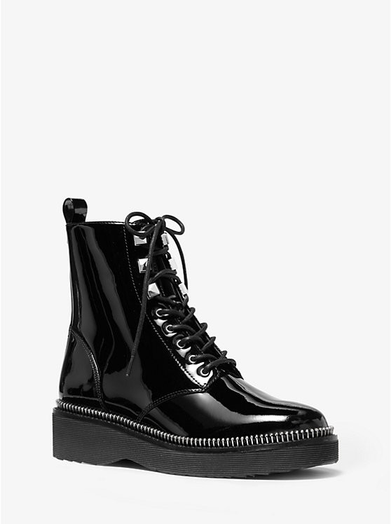 Haskell Patent Leather Combat Boot | Michael Kors US