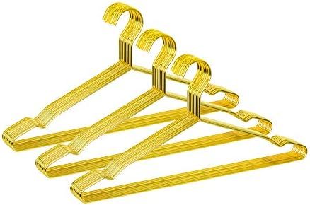 Amber Home Heavy Duty Gold Metal Clothes Hanger 30 Pack Shirt Coat Suit Pants Hangers Strong Spac... | Amazon (US)