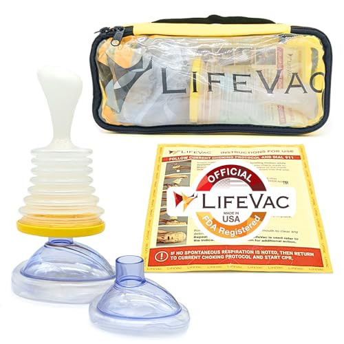 LifeVac Yellow Travel Kit - Portable Suction Rescue Device, First Aid Kit for Kids and Adults, Portable Airway Suction Device for Children and Adults | Amazon (US)