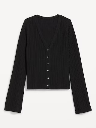 Textured Bouclé Button-Down Sweater | Old Navy (US)