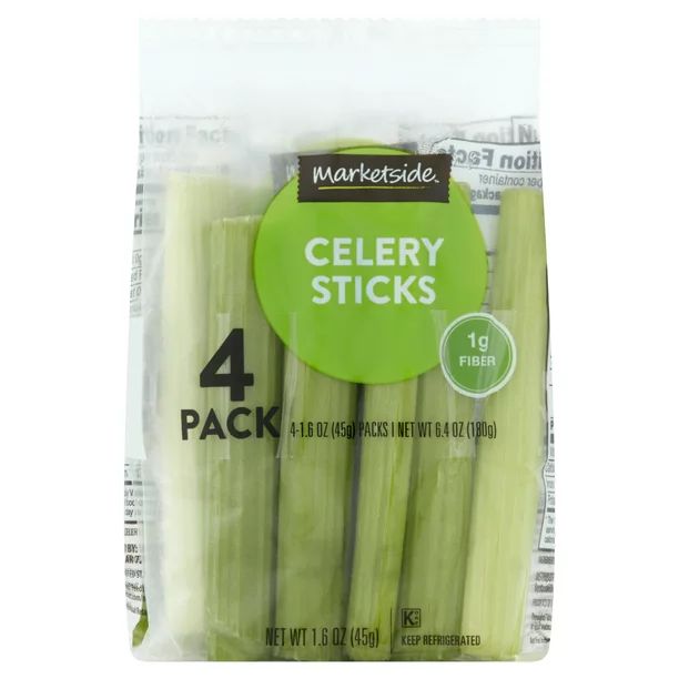 Marketside Celery Sticks, 1.6 oz, 4 Pack - Walmart.com | Walmart (US)