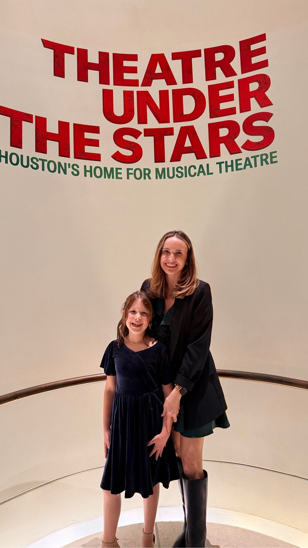 Catch me and Adeline at a Theatre Ubder the Stars musical every holiday season - it’s a little tradition of ours!

We saw Cinderella in 2023, Frozen in 2024 and Irving Berlin’s White Christmas just this week. It’s playing now through December 24th, and it’s just as iconic as the 1954 film. 

Find tickets at tuts.org!

My dress and jacket are from Amazon, my boots and purse are Primark, Adeline’s dress is Sam’s Club and her shoes are Amazon!

#tutshouston #houstontheatre #houstonarts #thingstodoinhouston
