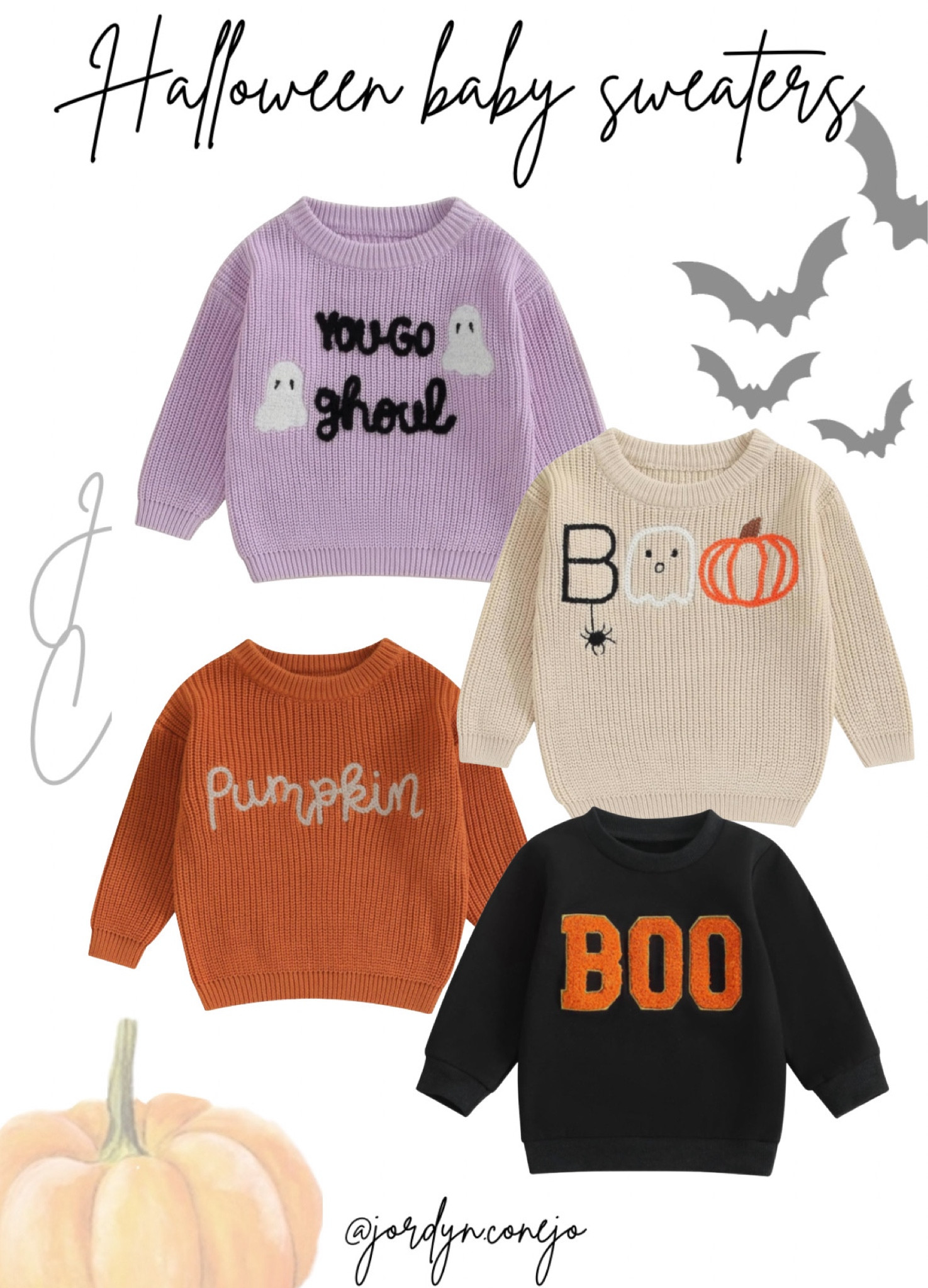 Halloween baby sweaters- fall style- baby girl sweater- baby boy sweater- toddler sweaters- Halloween- baby fashion- baby style- baby clothing- ootd 

#LTKSeasonal #LTKBaby #LTKStyleTip