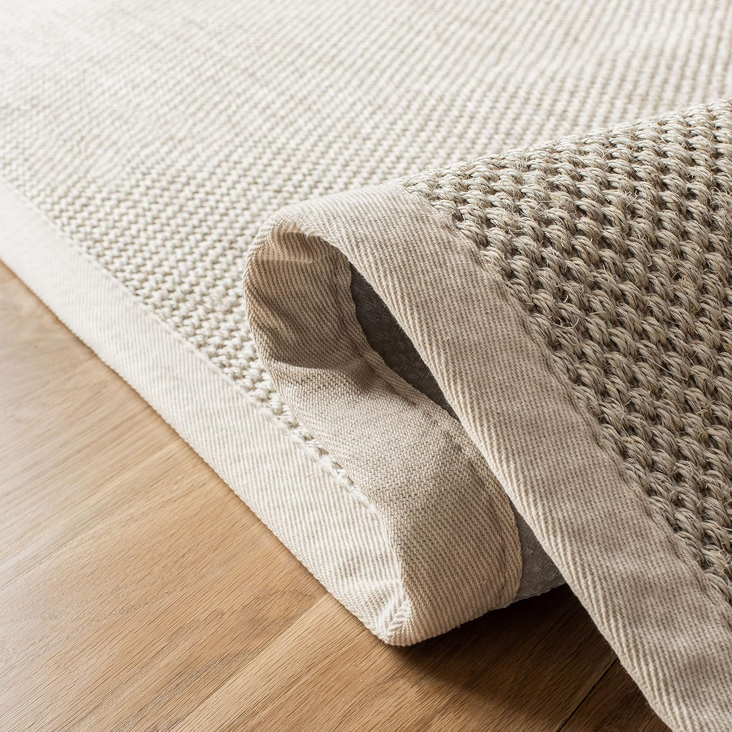 SAFAVIEH Area Rug 8x10 - Natural Fiber Collection - Large - Marble & Beige, Sisal, Woven Design w... | Amazon (US)