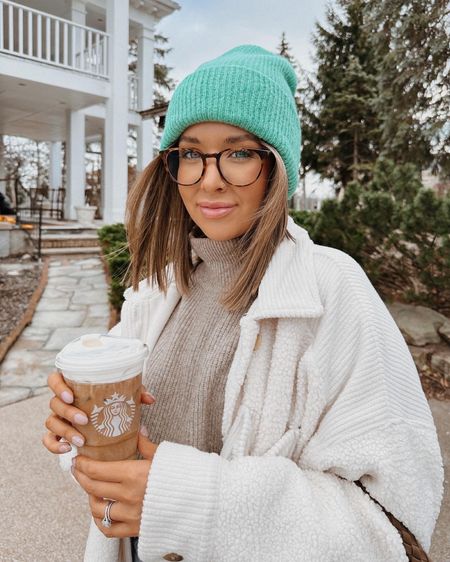 New frames from Warby Parker 💚 these are so cute and way more affordable than others!! Linked entire look too 🫶🏼

Warby Parker frames, eyeglasses, prescription glasses, American eagle, green beanie 

#LTKunder100 #LTKSeasonal