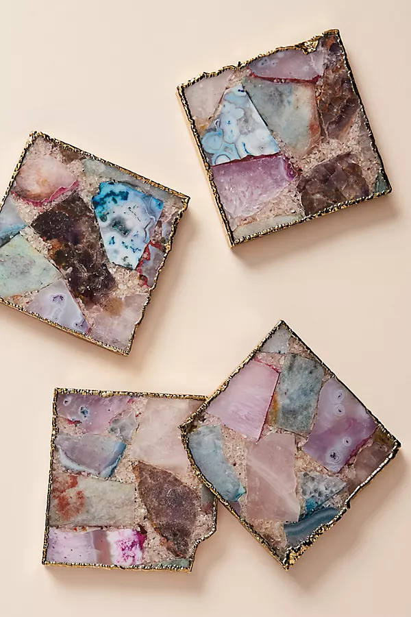 Composite Agate Coaster By Anthropologie in Assorted Size COASTERS | Anthropologie (US)