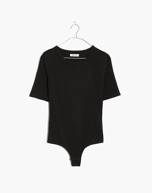 Crewneck Short-Sleeve Thong Bodysuit | Madewell