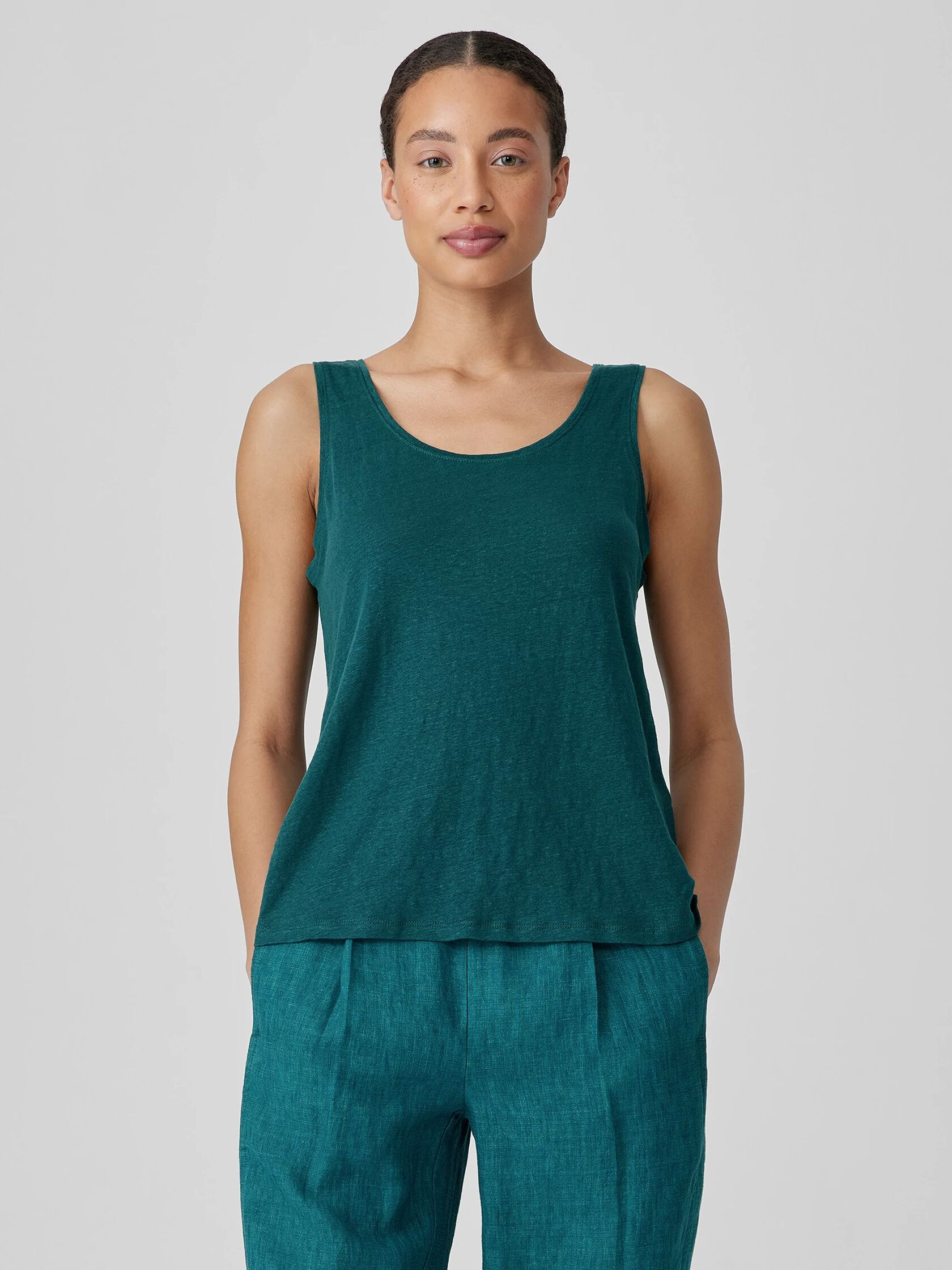 Organic Linen Jersey Tank | Eileen Fisher