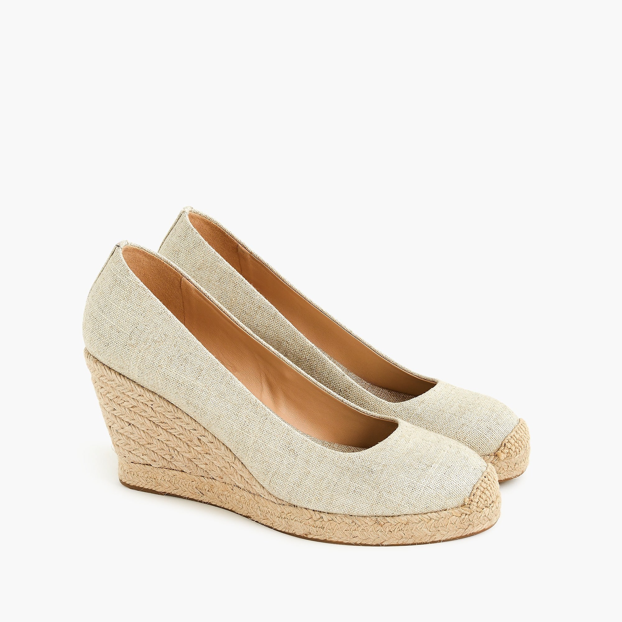 Seville espadrille wedges in metallic gold | J. Crew US