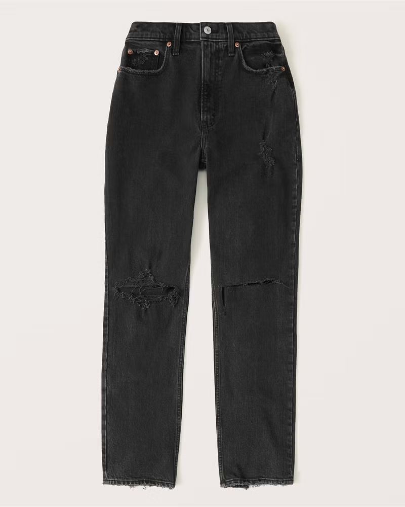 Women's Curve Love Ultra High Rise 90s Straight Jean | Women's | Abercrombie.com | Abercrombie & Fitch (US)