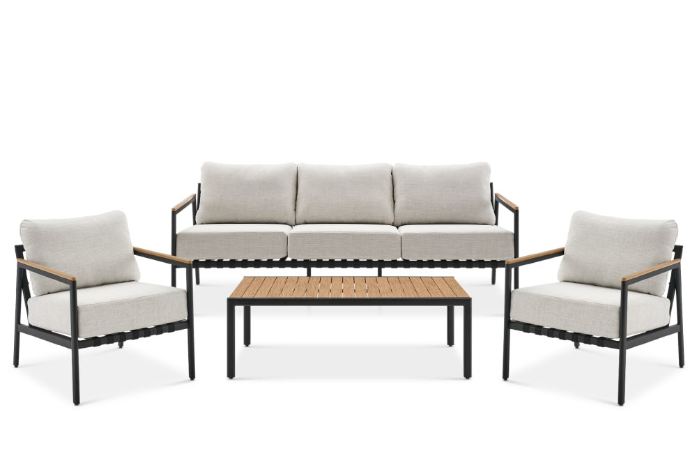 Sorrento Outdoor Sofa, 2 Lounge Chairs & Coffee Table Set | Castlery | Castlery US