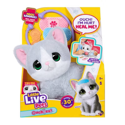 Little Live Pets Ouchies Single Kitten: Interactive Toy with Realistic Sounds and Touch Response,... | Target