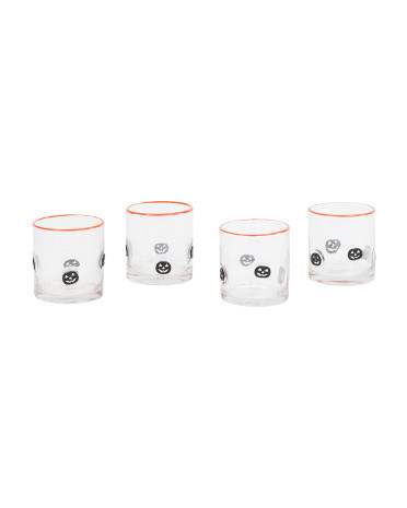4pk Jack O Lantern Double Old Fashioned Glasses | TJ Maxx