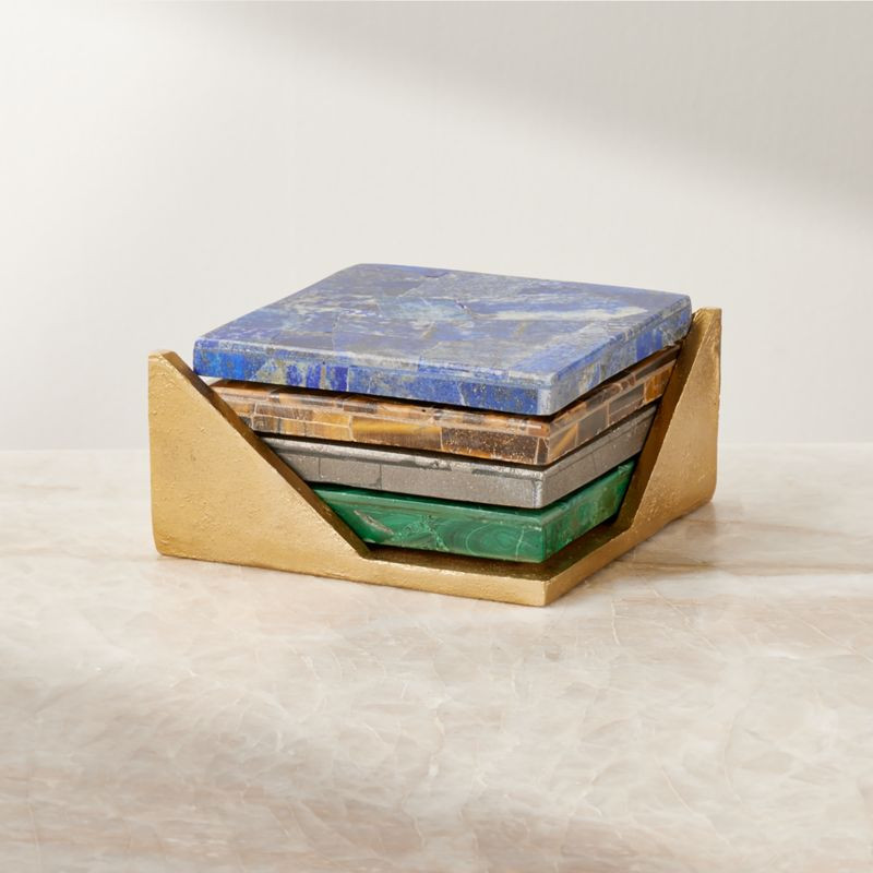 Lowell Gemstone Coasters Set of 4 | CB2 | CB2