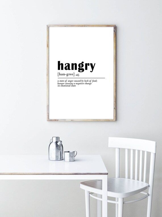 Hangry Print Digital Download Printable Hangry Poster | Etsy | Etsy (US)