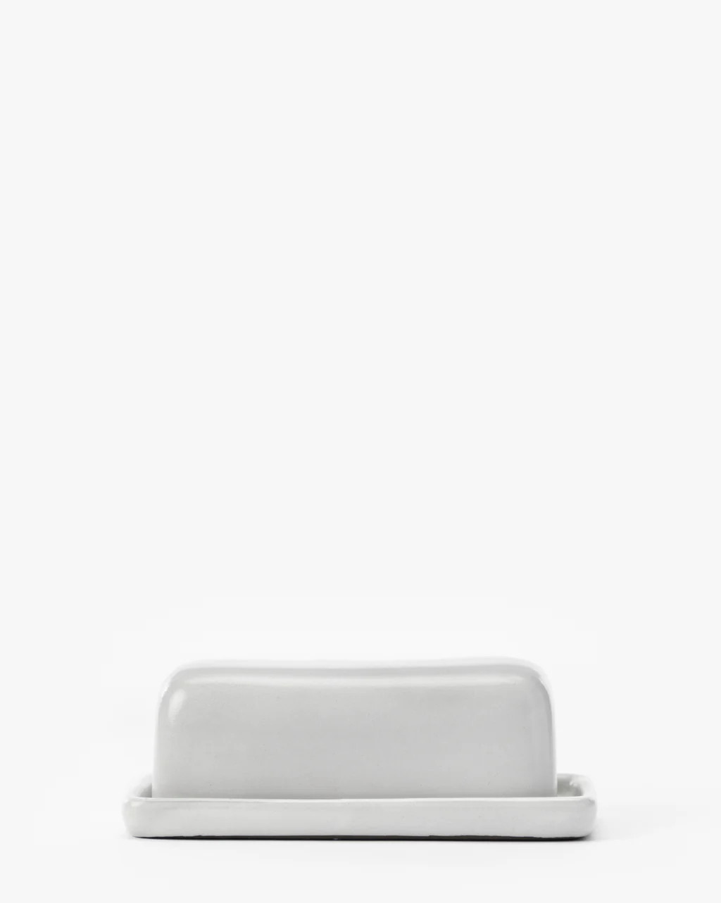 White Glazed Ceramic Butter Dish | McGee & Co.