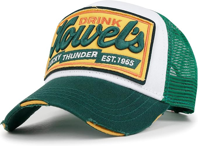 ililily Premium Howels Embroidery Vintage Baseball Cap Distressed Trucker Hat | Amazon (US)