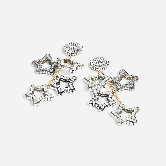 Starry drop earrings with crystals | J.Crew US