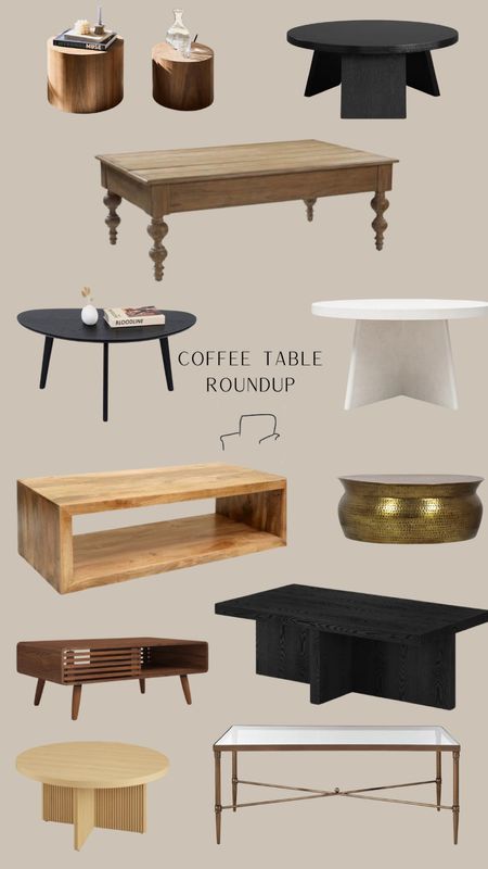 Coffee table roundup 
Coffee tables for home
Vintage modern design
Living roomm

#LTKhome