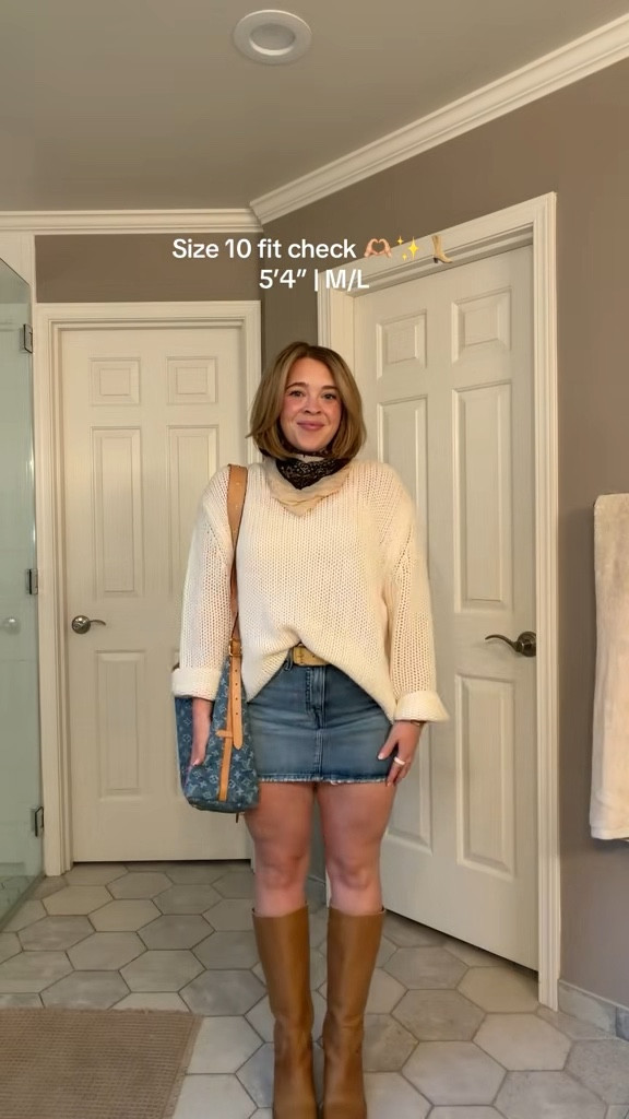 Size 10 Spring Outfit 🩵👢 Size 10 | M\L | 5’4” 

#LTKPetite #LTKootd #LTKMidsize