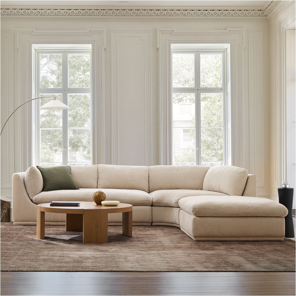 Loring 3-Piece Ottoman Sectional (124") | West Elm (US)