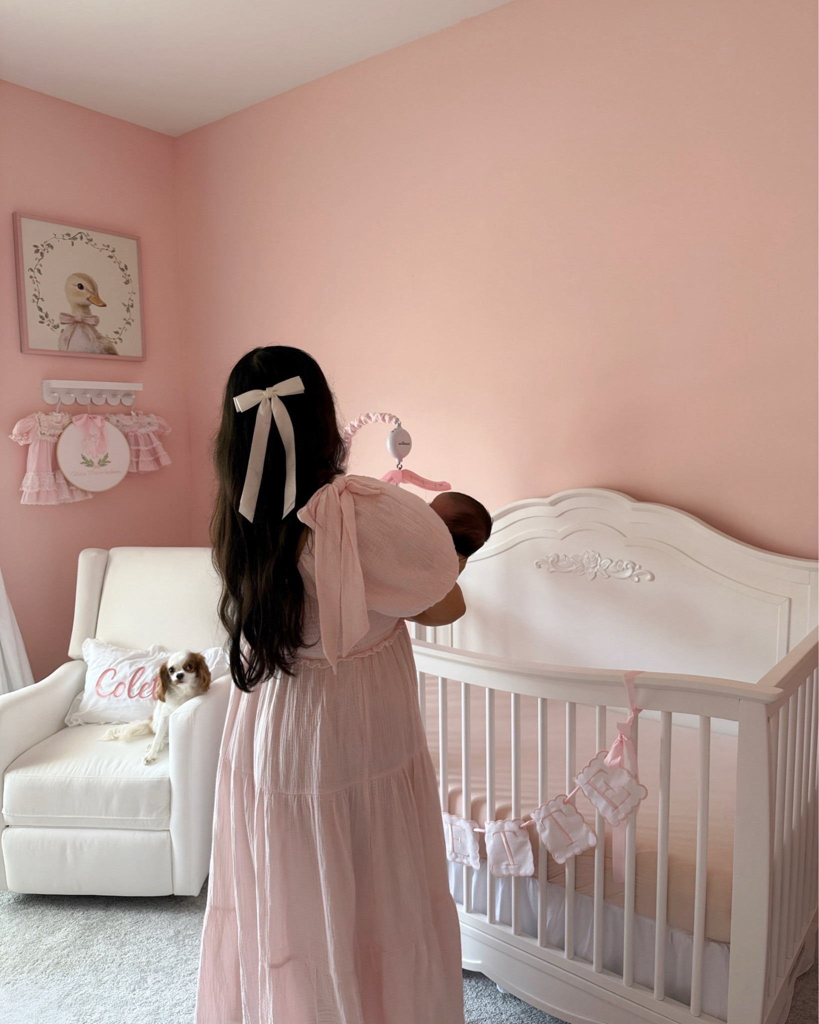 Two girls learning from each other 🩷

#motherhood #pink #ftm #nursery #whimsical