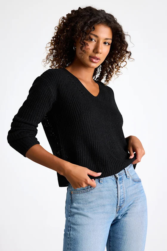 Halifax Black Knit Sweater | Lulus