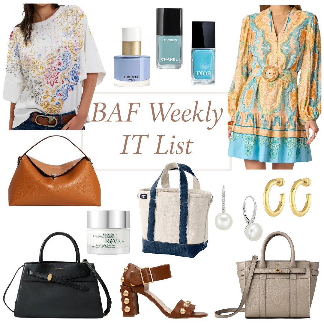 What's trending on the blog this week. Summer nail polish, fun prints, timeless handbags, classic jewelry, pearls, and fabulous sandals.  

 #LTKSeasonal #LTKOver40 #LTKBeauty