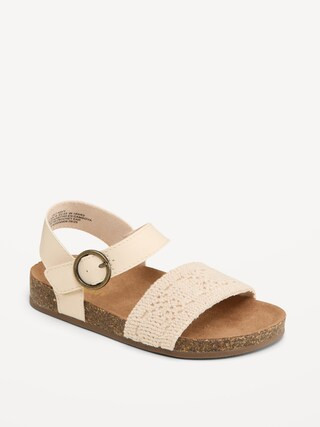 Crochet-Strap Sandals for Toddler Girls | Old Navy (US)