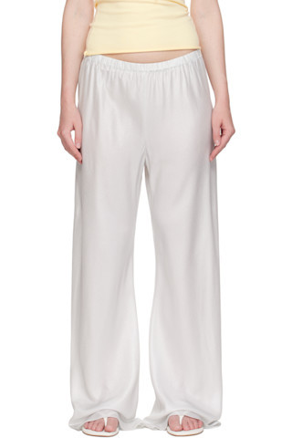 Silk Laundry - Silver Bias Cut Lounge Pants | SSENSE