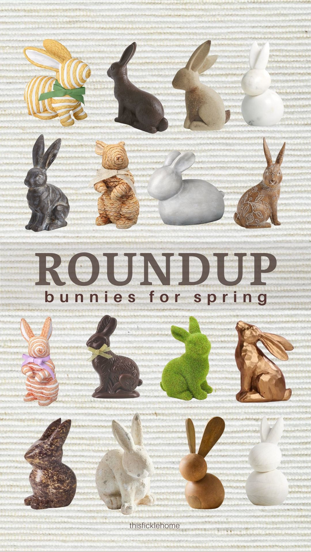 Spring decor

Decorative bunnies. Wooden bunny. Marble bunny. Easter bunny. Woven bunny. Gold bunny.

#LTKSeasonal #LTKHome #LTKSaleAlert