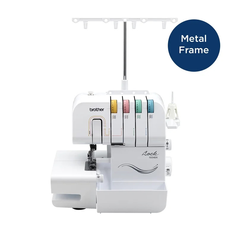 Brother 1034DX Easy-to-Use 3 or 4 Thread Serger with Color Coded Thread Guides | Walmart (US)